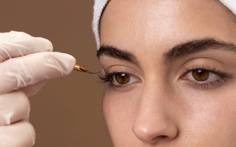 Care after eyelash transplantation