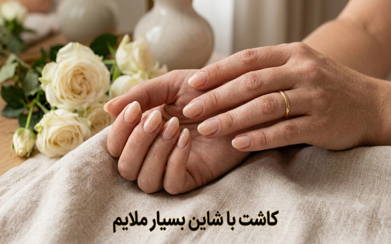 کاشت ناخن با شاین ملایم