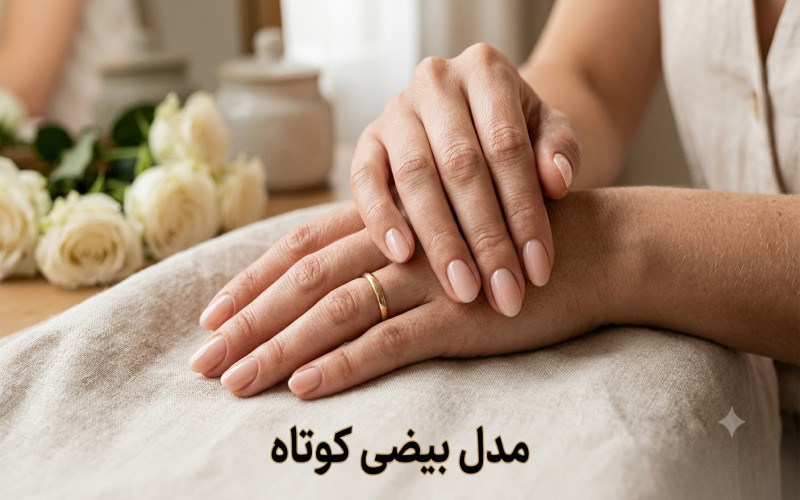 ناخن بیضی کوتاه
