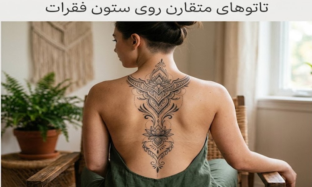 طرح تتو روی ستون فقرات